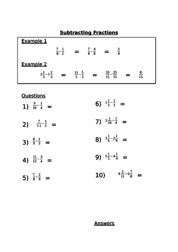 Subtracting Worksheets (easy to hard) | Teaching Resources