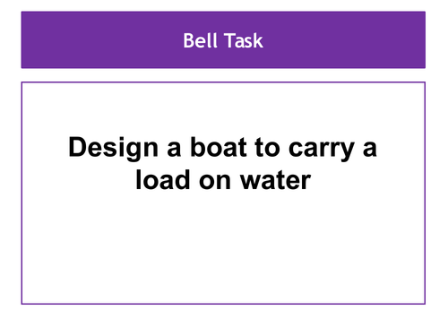 Boat STEM Lesson