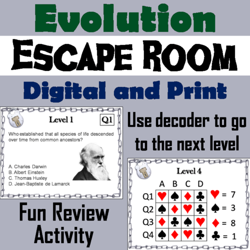 Evolution Escape Room Teaching Resources