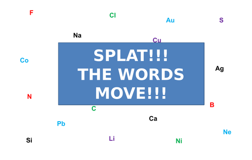 Element Symbols | Moving Splat!!! | Game | Revision