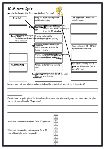 GCSE PE - Principles of training Quiz