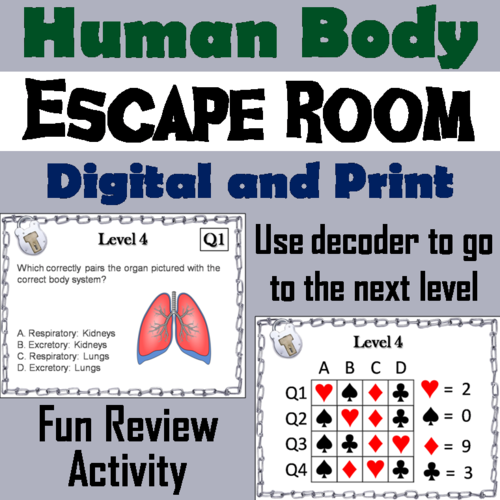Human Body Systems Escape Room