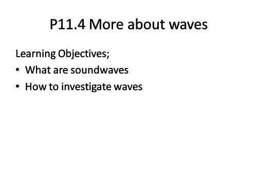 More about waves ( new AQA spec)
