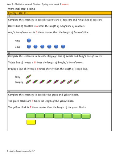 Year 3 - Spring block 1 - Scaling (week 3)