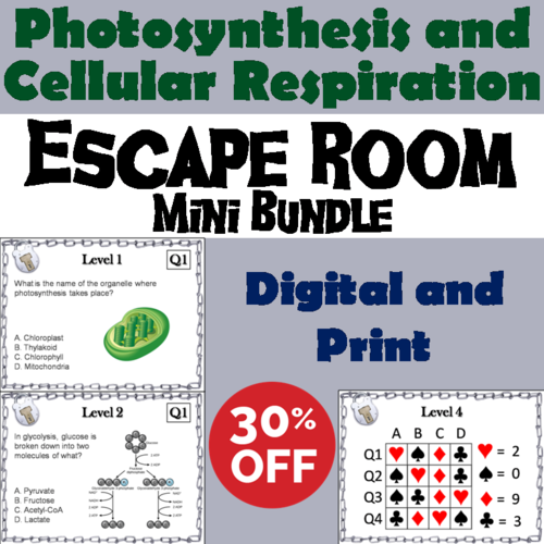 Photosynthesis and Cellular Respiration Escape Room