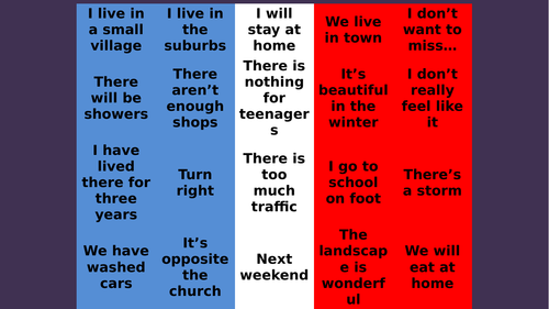 Claim the parcel translation game Ma Region New GCSE Studio AQA