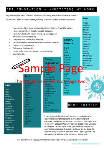 Art Annotation - Annotating My Work