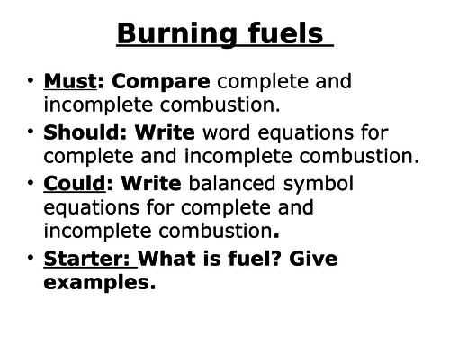 New GCSE Chemistry_Hydrocarbons_C2 7.4 Combustion