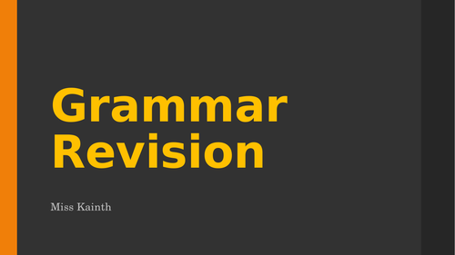 Reading comprehension and grammar revision
