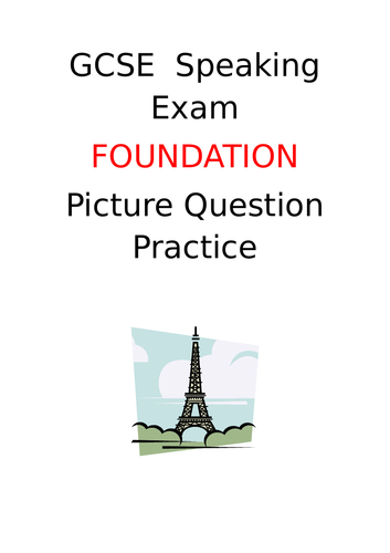 GCSE FRENCH Picture Question Practice - Foundation
