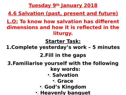 AQA B GCSE - 4.6 - Salvation (past, present & future)