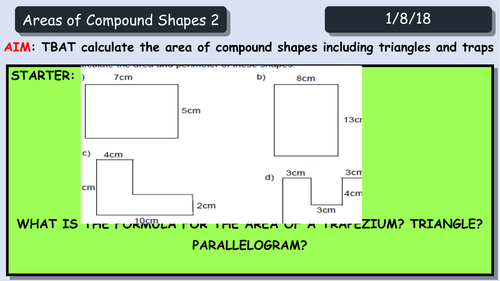 Compound Shapes Areas | Teaching Resources