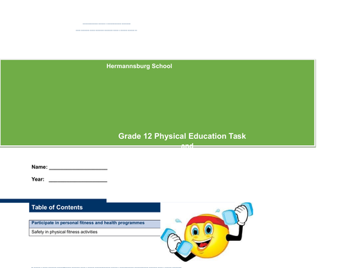 IEB Physical Education Task Grade 12