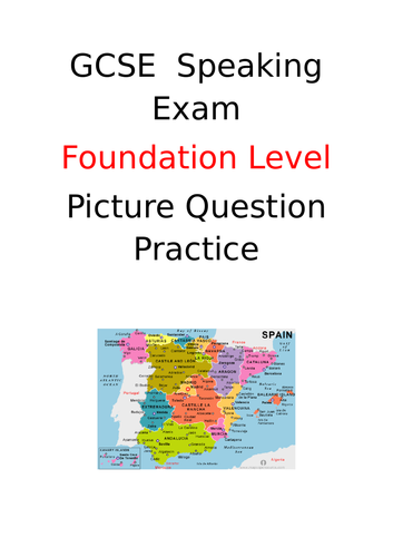 GCSE Spanish Foundation picture question practice