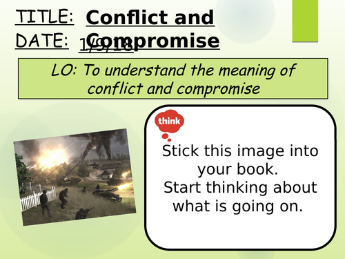 1. Conflict and Compromise (Unit: Forgiveness and Reconciliation L1)