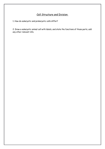 AQA AS-Level Biology Cells and Biological Molecules Revision