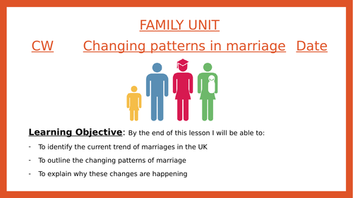 Sociology- Trends in marriage and divorce