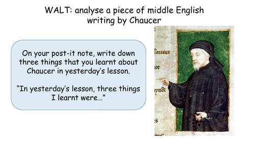 Chaucer general prologue opening lesson