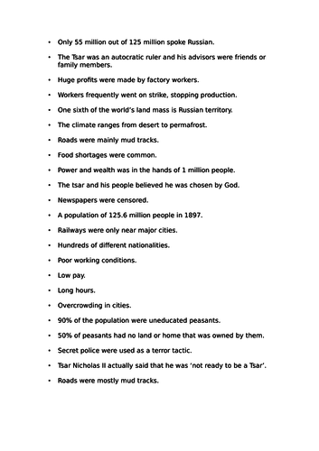 Russia - problems in 1917