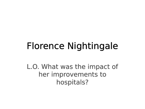 The effects of the work of Florence Nightingale, James Simpson and Joseph Lister