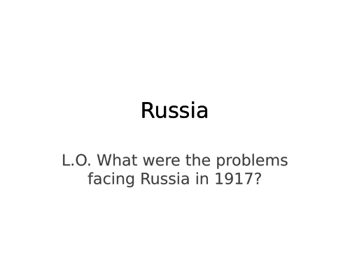 What were the problems facing Russia in 1917?