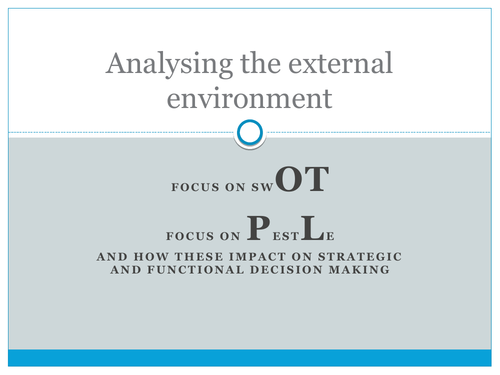 Analysing the external business environment - political and legal