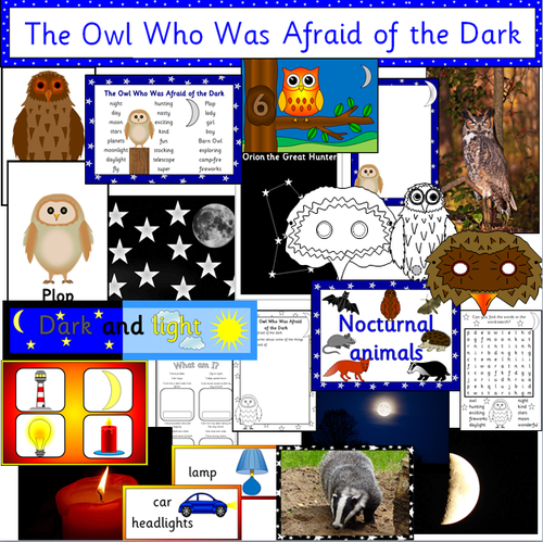 The Owl Who was Afraid of the Dark story pack- Light and Dark, Nocturnal animals