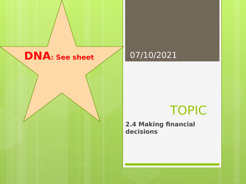 Edexcel GCSE (9-1) Business Topic 2.4 Making financial decisions: Understanding business performance