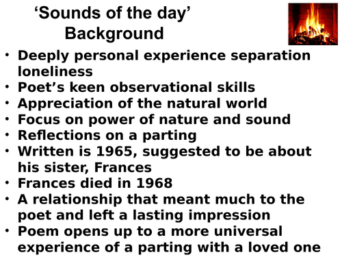 Sounds of the Day Poetry Flashcards
