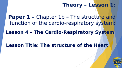 AQA GCSE PE (New Specification 2016) Chapter 1b: The Cardiovascular and Respiratory System Lesson 4