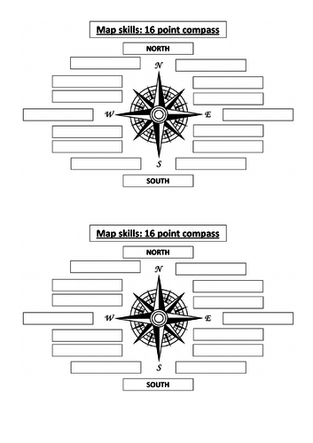 16 point compass worksheet