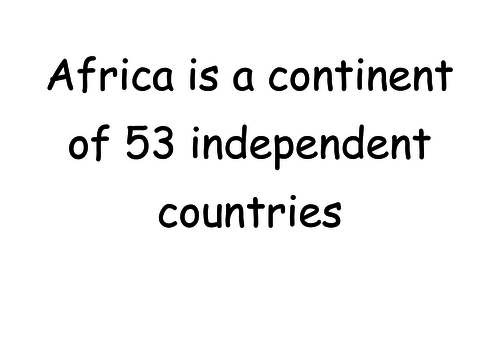 Africa classroom facts