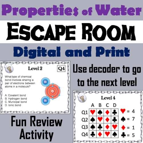 Properties of Water Science Escape Room