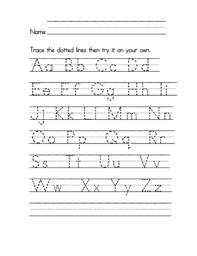 Alphabet Tracing Practice