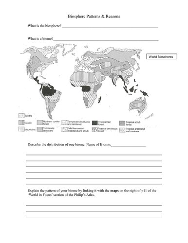 Factors controlling the location of biomes
