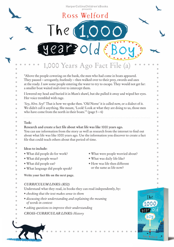 Ross Welford - The 1,000 Year Old Boy: Fact File