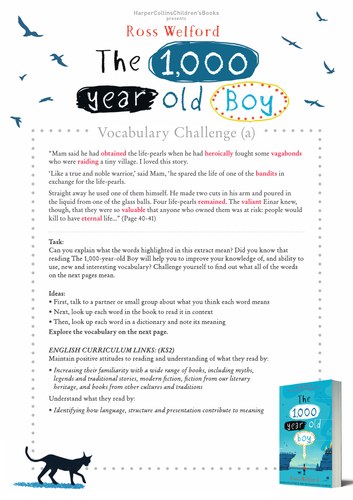 Ross Welford - The 1,000 Year Old Boy: The Vocabulary Challenge