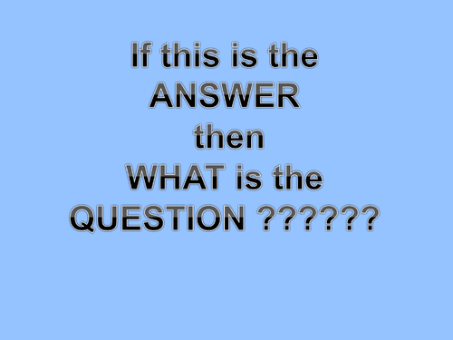 If this is the answer ... what is the question? Reaction Rates