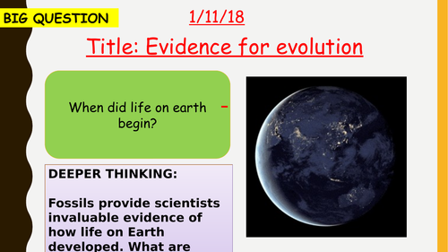 AQA new specification-Evidence for evolution-B14.1