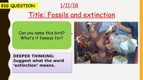 AQA new specification-Fossils and extinction-B14.2