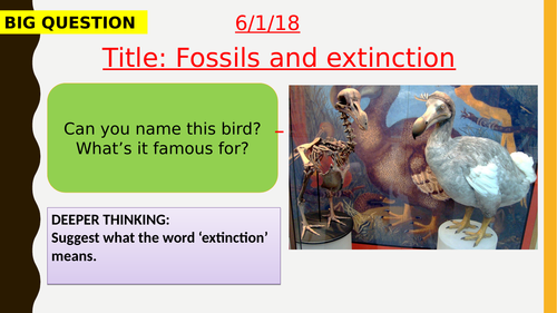 AQA new specification-Fossils and extinction-B15.6
