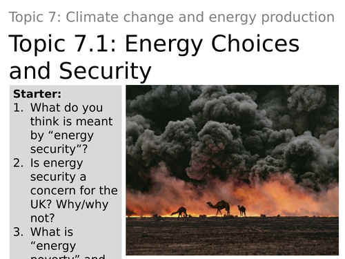 IB ESS Topic 7.1 and 7.2 Climate Change and Energy Resources