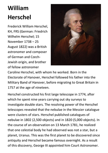 William Herschel Handout