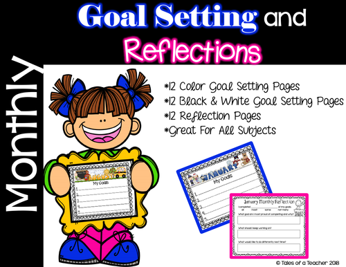 Monthly Goal Setting and Reflection Sheets