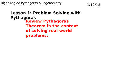AQA GCSE Higher+ Unit: Pythagoras & Right Triangle Trigonometry