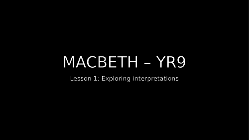 Macbeth for KS3/KS4 (7 Drama Lessons)