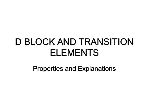 d block element review
