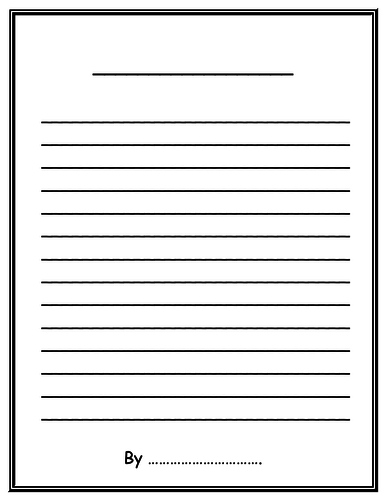 Writing Template Sheets | Teaching Resources