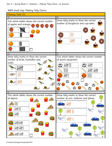 year 2 wrm spring block 2 statistics making tally