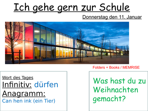 Schule - Describing Buildings + Routine - GCSE